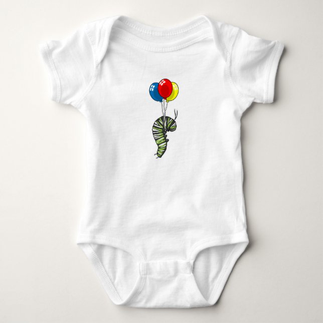 Caterpillar Balloon Baby Bodysuit (Front)