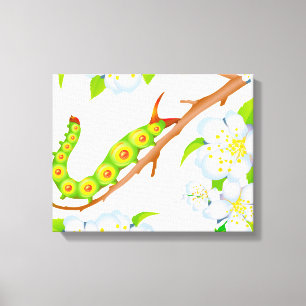 Caterpillar Blossoms Canvas Print