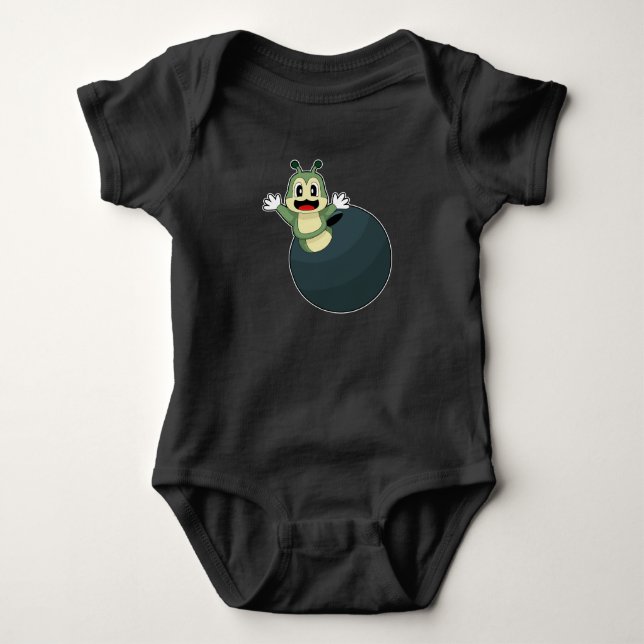 Caterpillar Bowling Bowling ball Baby Bodysuit (Front)