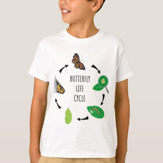 Caterpillar Butterfly Life Cycle Biology Science T-Shirt