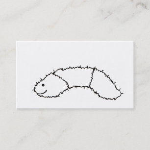 Caterpillar - cute fun woolly bear drawing art business card