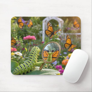Caterpillar Dreaming of Being a Butterfly Mouse Mat