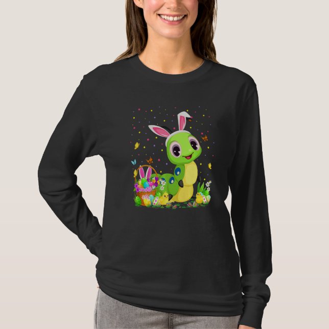 Caterpillar Easter Egg Hunting Caterpillar Easter  T-Shirt (Front)