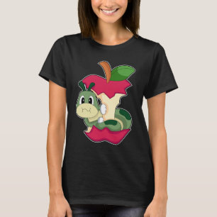 Caterpillar Eating Apple T-Shirt