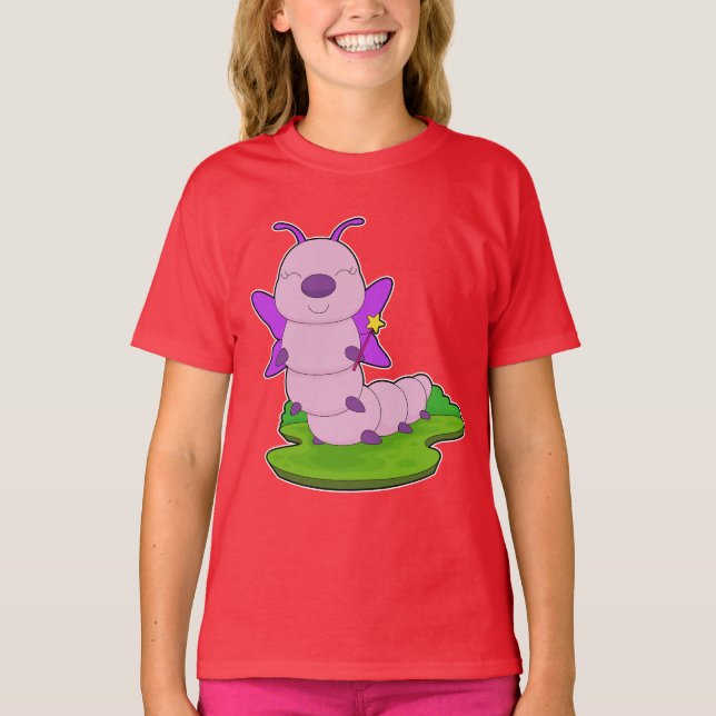 Caterpillar Fairy Magic wand T-Shirt (Front)