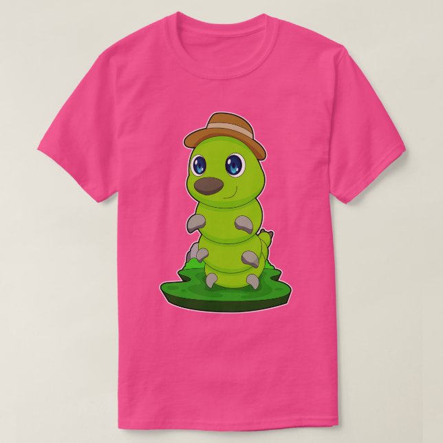 Caterpillar Gentleman Hat T-Shirt (Design Front)
