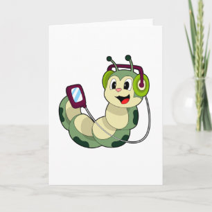 Caterpillar Headphone Music Card