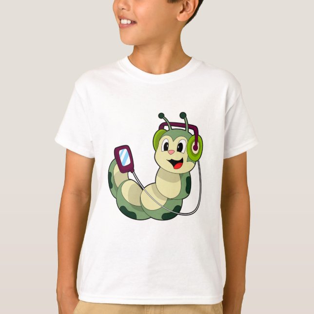 Caterpillar Headphone Music T-Shirt (Front)