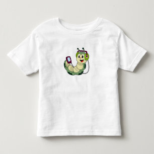 Caterpillar Headphone Music Toddler T-Shirt