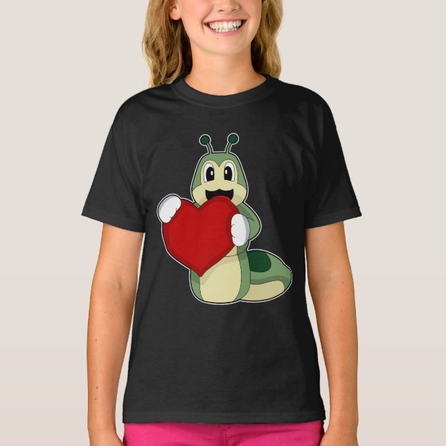 Caterpillar Heart T-Shirt (Front)