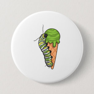 Caterpillar Ice cream 7.5 Cm Round Badge