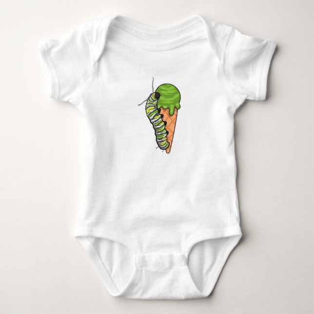 Caterpillar Ice cream Baby Bodysuit (Front)
