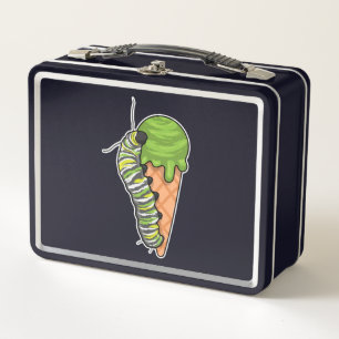 Caterpillar Ice cream Metal Lunch Box