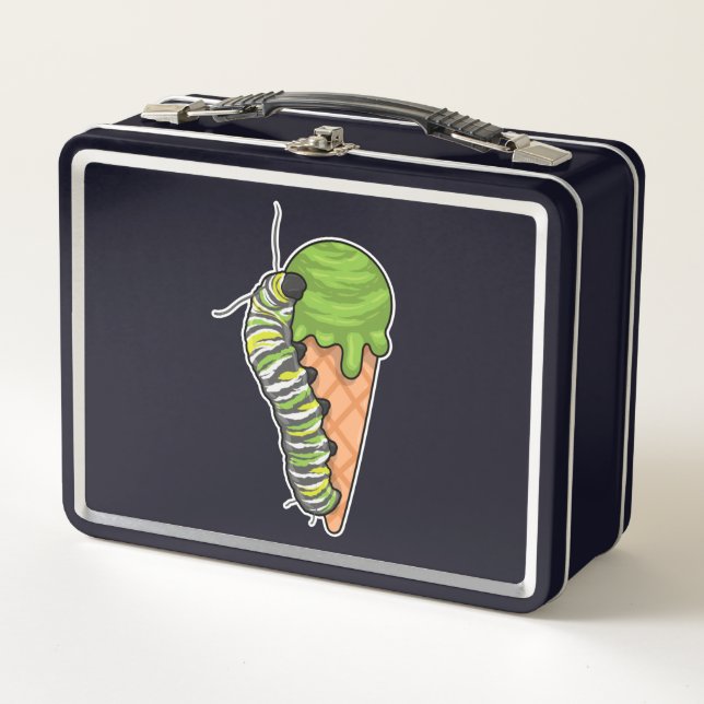 Caterpillar Ice cream Metal Lunch Box (Front)