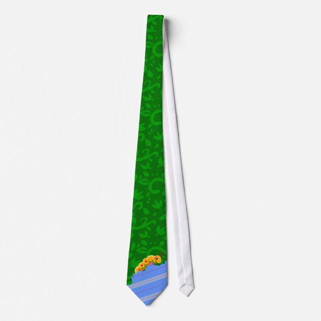 Caterpillar Infestation Tie (Green) (Front)
