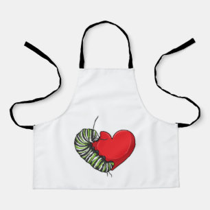 Caterpillar Love Heart Apron
