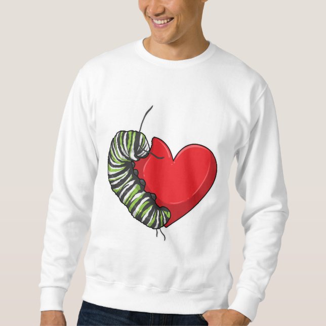 Caterpillar Love Heart Sweatshirt (Front)