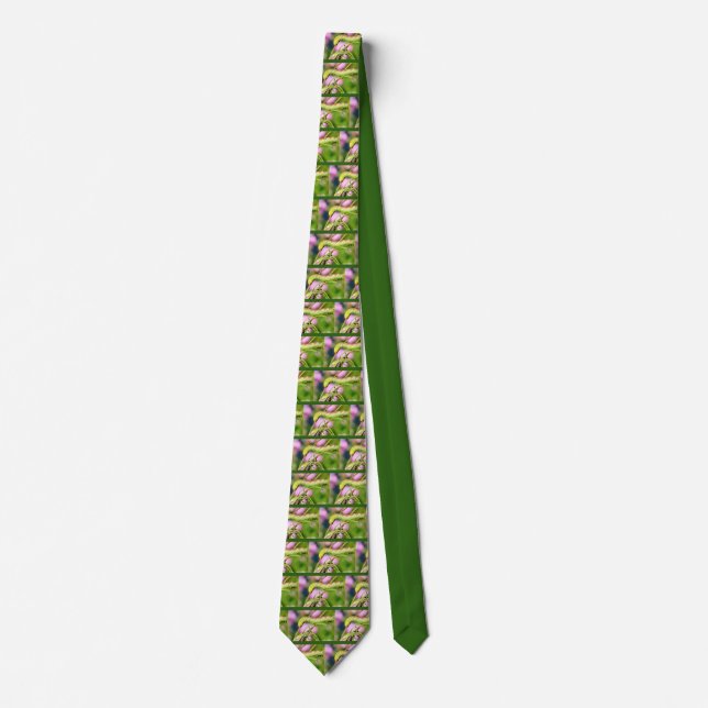 Caterpillar of Privet Hawk Moth butterfly Tie (Front)