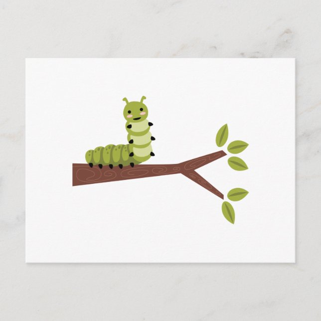 Caterpillar On Tree Postcard (Front)