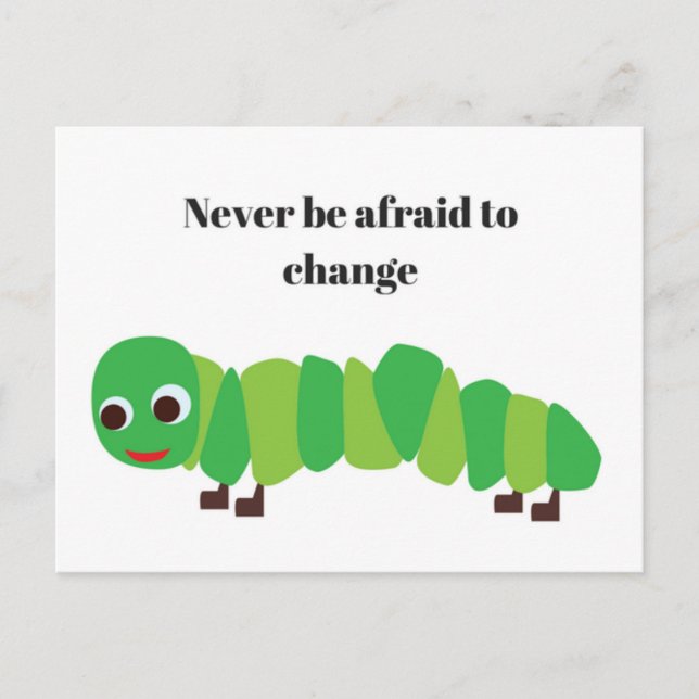 Caterpillar Postcard Greeting Card (Front)