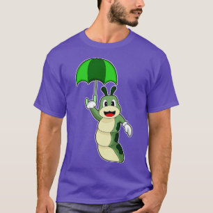 Caterpillar Raining Umbrella T-Shirt