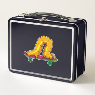 Caterpillar Skater Skateboard Metal Lunch Box