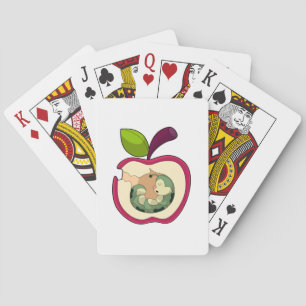 Caterpillar Sleeping Apple Playing Cards