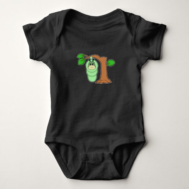 Caterpillar Sleeping Sleeping bag Baby Bodysuit (Front)