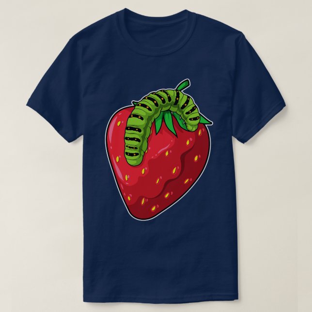 Caterpillar Strawberry T-Shirt (Design Front)
