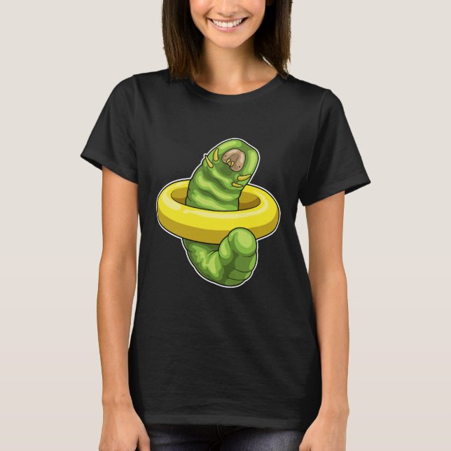 Caterpillar Swimming Lifebuoy T-Shirt (Front)