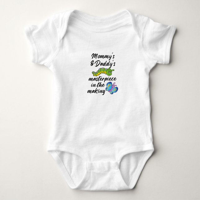 Caterpillar to Butterfly Baby Bodysuit (Front)
