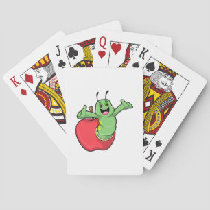 Caterpillar with Apple Playing Cards