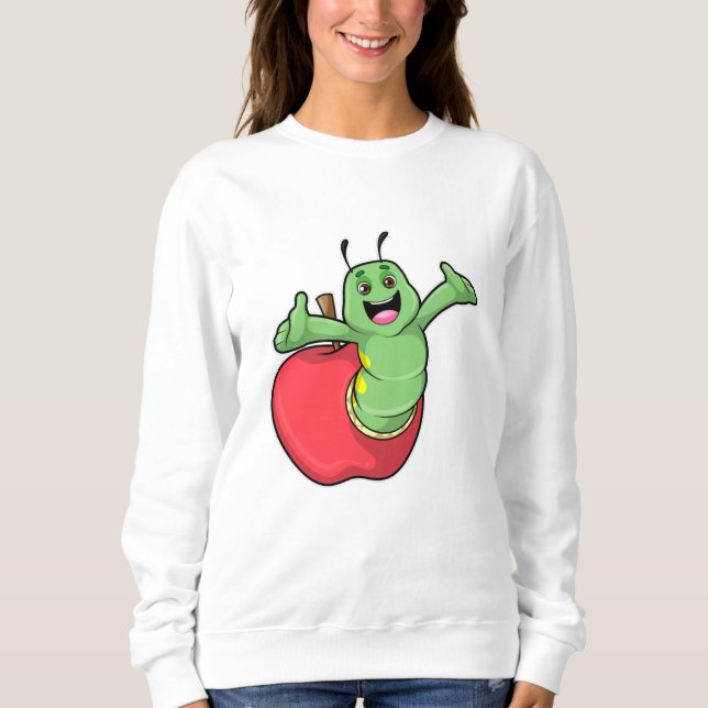 Caterpillar with Apple Sweatshirt (Front)