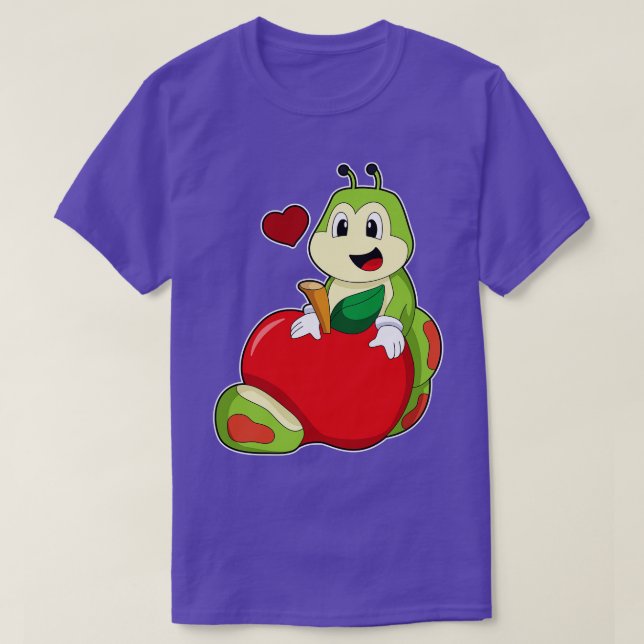 Caterpillar with Apple T-Shirt (Design Front)