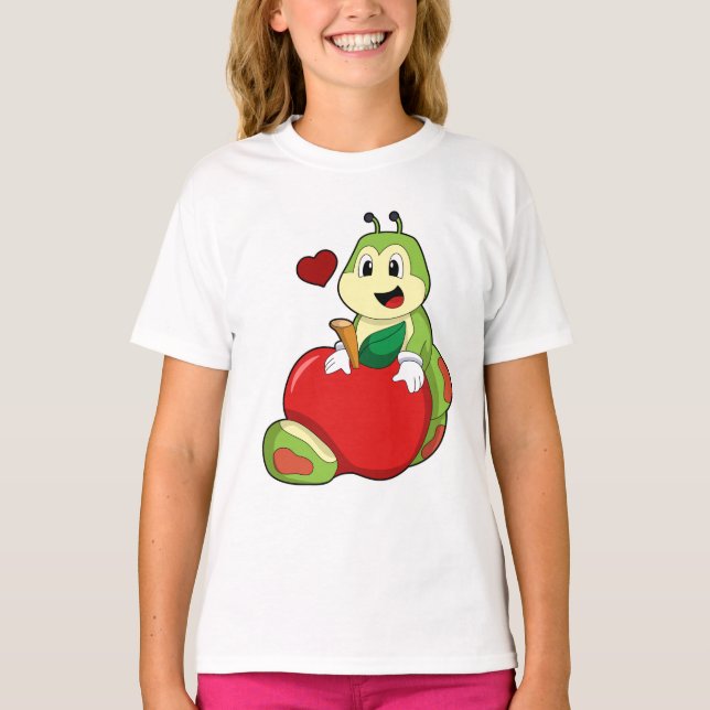 Caterpillar with Apple T-Shirt (Front)