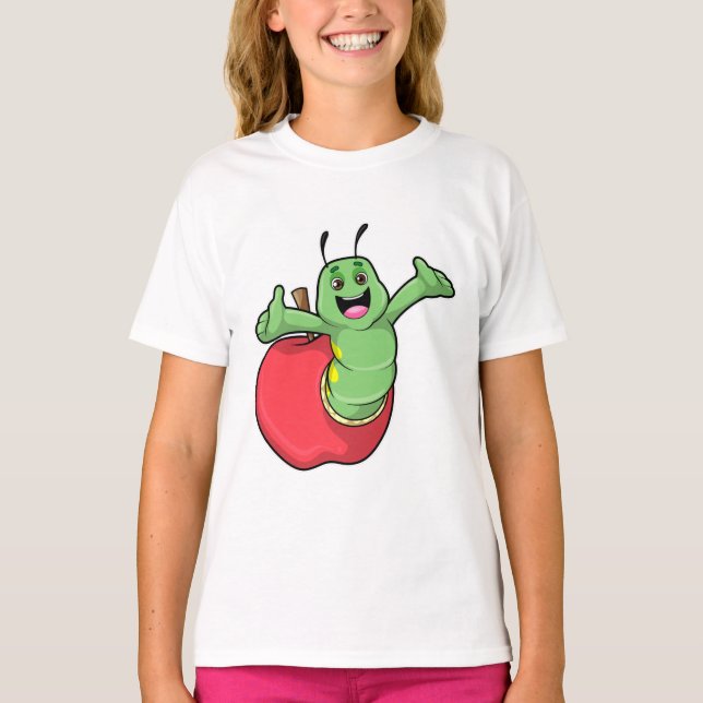 Caterpillar with Apple T-Shirt (Front)