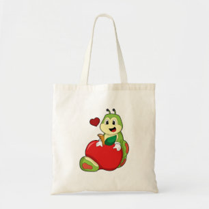 Caterpillar with Apple Tote Bag