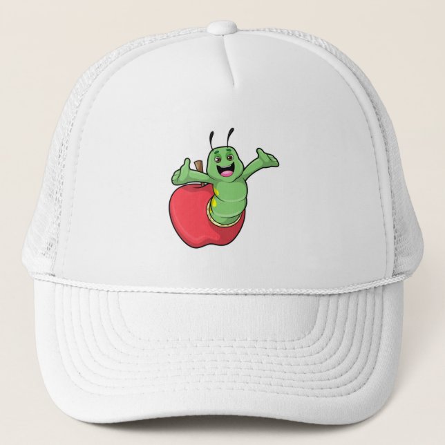 Caterpillar with Apple Trucker Hat (Front)
