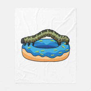 Caterpillar with Donut Fleece Blanket