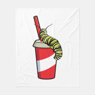 Caterpillar with Drink Fleece Blanket