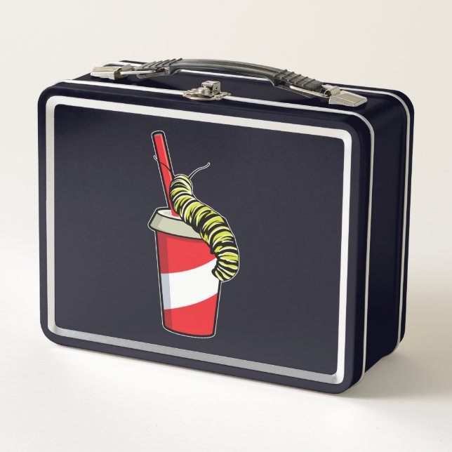 Caterpillar with Drink Metal Lunch Box (Front)