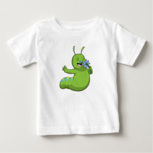 Caterpillar with Flower Daisy Baby T-Shirt