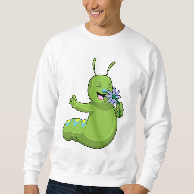 Caterpillar with Flower Daisy Sweatshirt (Front)