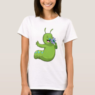 Caterpillar with Flower Daisy T-Shirt