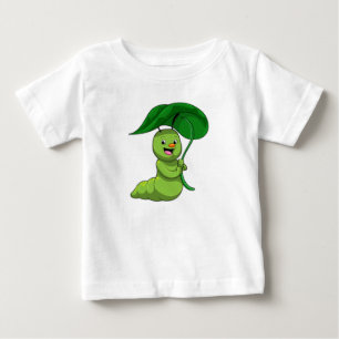 Caterpillar with Leaf as Parasol Baby T-Shirt