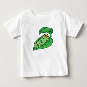 Caterpillar with Leaf Baby T-Shirt