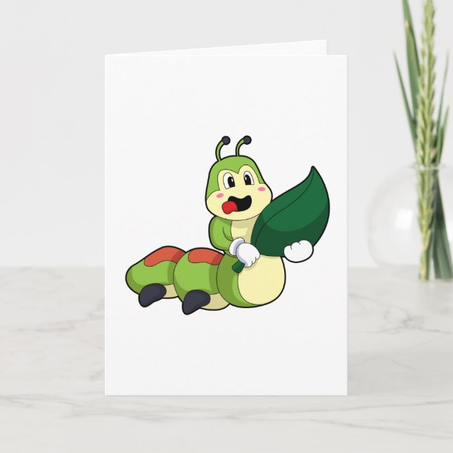 Caterpillar with Leaf Card (Front)