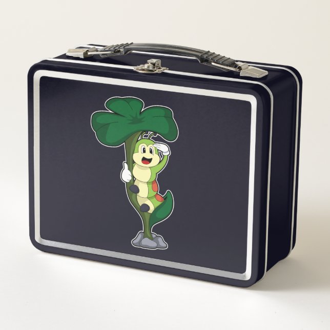 Caterpillar with Leaf Metal Lunch Box (Front)