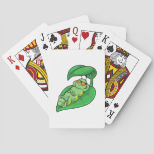 Caterpillar with Leaf Playing Cards