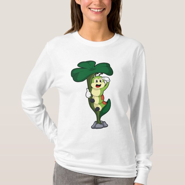 Caterpillar with Leaf T-Shirt (Front)